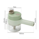 Cortador Triturador Elétrico Multifuncional Aço Inoxidável Elétrico De Legumes 4 Em 1 Sem Fio Alho Com Carregamento Para Vegetai