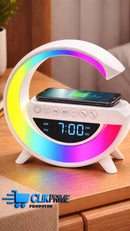 G Speaker Luminária com Relógio e Carregador Indução