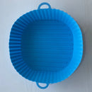 Silicone Air Fryer Basket Oven Mold Baking Pizza Fried Chicken Round Square Reusable Pan Liner Accessories 1Pc