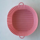 Silicone Air Fryer Basket Oven Mold Baking Pizza Fried Chicken Round Square Reusable Pan Liner Accessories 1Pc