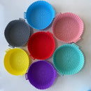 Silicone Air Fryer Basket Oven Mold Baking Pizza Fried Chicken Round Square Reusable Pan Liner Accessories 1Pc